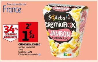 Auchan Cremiobox sodebo 280g aanbieding