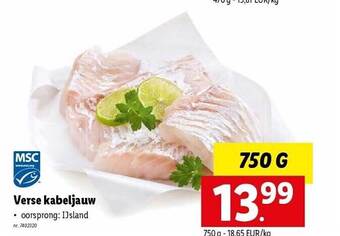 Lidl Verse kabeljauw aanbieding