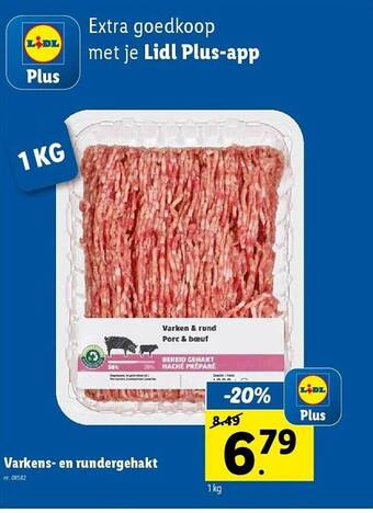 Lidl Varkens en rundergehakt aanbieding