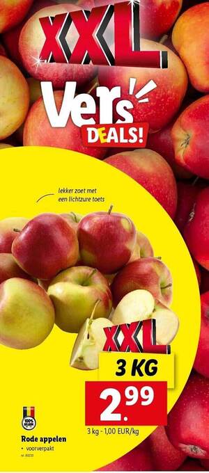 Lidl Rode appelen aanbieding