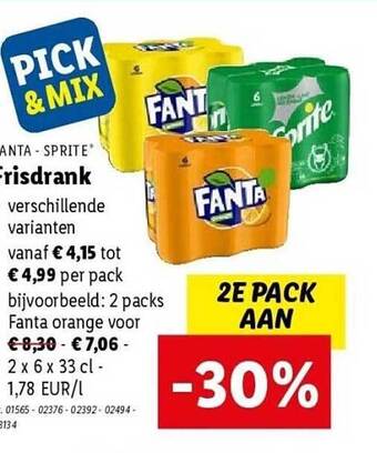 Lidl Frisdrank aanbieding