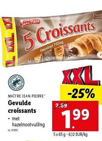 Lidl Gevulde croissants aanbieding