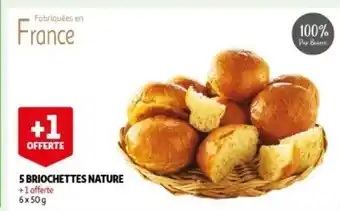 Auchan 5 Briochettes Nature 6 x 50g aanbieding