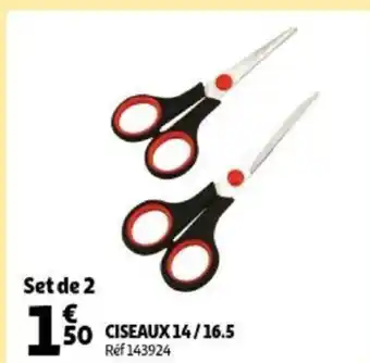 Auchan Ciseaux 14/16.5 Set de 2 aanbieding