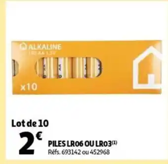 Auchan Piles LR06 Ou LR03 Lot de 10 aanbieding