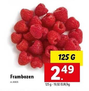 Lidl Frambozen aanbieding