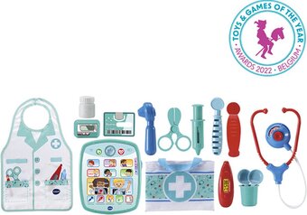 Vtech verzorg & leer doktersset - educatief speelgoed - inclusief 15 accessoires - met gezongen liedjes - 2 tot 5 jaar