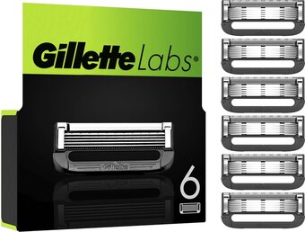 Bol.com Gillette navulmesjes voor gillettelabs - exfoliating bar en heated razor - 6 scheermesjes aanbieding