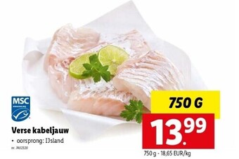 Lidl Verse kabeljauw aanbieding