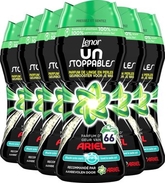 Bol.com Lenor geurbooster geur van ariel - geurparels - 6x11 wasbeurten - voordeelverpakking aanbieding