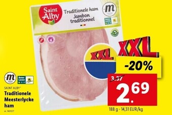 Lidl Traditionele meesterlycke ham aanbieding