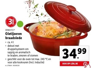 Lidl Gietijzeren braadslede aanbieding
