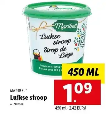 Lidl Luikse siroop aanbieding