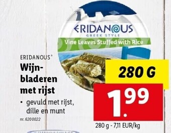 Lidl Wijnbladeren met rijst aanbieding