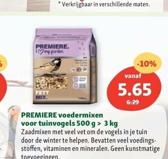 Maxi Zoo Premiere voedermixen voor tuinvogels 500 g > 3 kg aanbieding