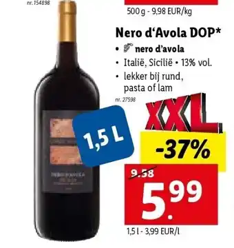Lidl Nero d‘avola dop aanbieding