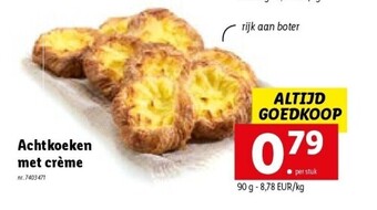 Lidl Achtkoeken met crème aanbieding