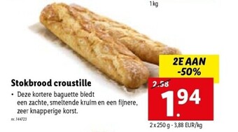 Lidl Stokbrood croustille aanbieding