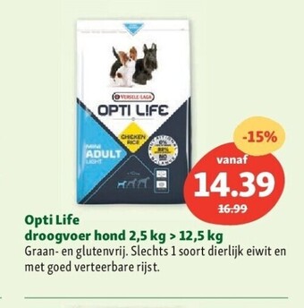 Maxi Zoo Opti life droogvoer hond 2,5 kg > 12,5 kg aanbieding