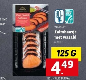 Lidl Zalmhaasje met wasabi aanbieding