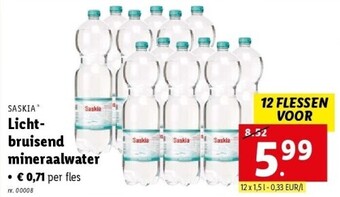 Lidl Lichtbruisend mineraalwater aanbieding