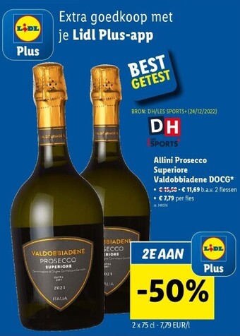 Lidl Allini prosecco superiore valdobbiadene docg aanbieding