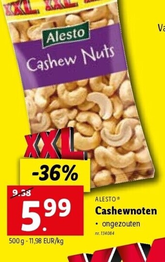 Lidl Cashewnoten aanbieding