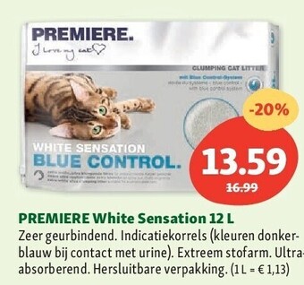 Maxi Zoo Premiere white sensation 12 l aanbieding