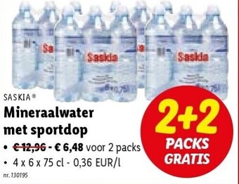 Lidl Mineraalwater met sportdop aanbieding