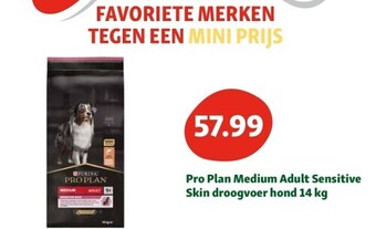 Maxi Zoo Pro plan medium adult sensitive skin droogvoer hond 14 kg aanbieding