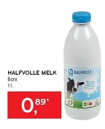 Halfvolle melk boni 1 l.