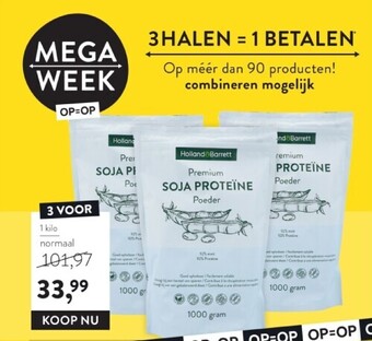 Holland & Barrett Premium soja proteine aanbieding