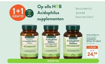 Holland & Barrett Acidophilus bifidus 10 miljard 60 capsules aanbieding