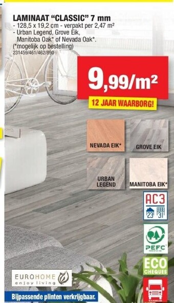 Hubo Laminaat “classic” 7 mm aanbieding