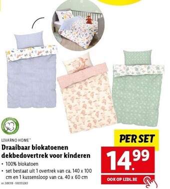 Lidl Draaibaar biokatoenen dekbedovertrek voor kinderen aanbieding
