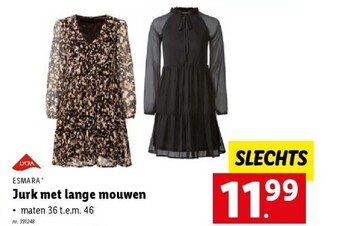 Lidl Jurk met lange mouwen aanbieding