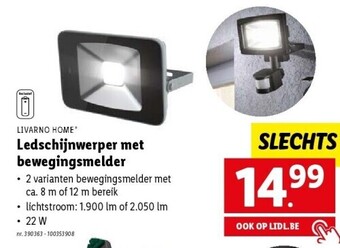 Lidl Ledschijnwerper met bewegingsmelder aanbieding