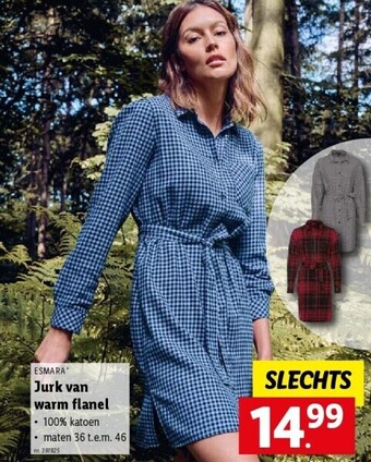 Lidl Jurk van warm flanel aanbieding