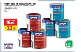 Hubo “hubo” hoog- of zijdeglanslak 0,75 l aanbieding