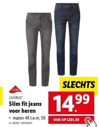 Lidl Slim fit jeans voor heren aanbieding