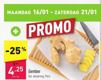 ALDI Gember aanbieding