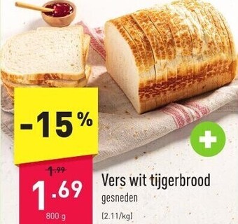 ALDI Vers wit tijgerbrood aanbieding