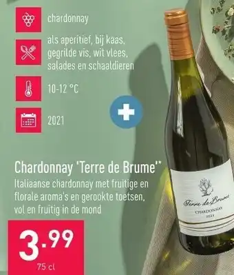 ALDI Chardonnay 'terre de brume' aanbieding