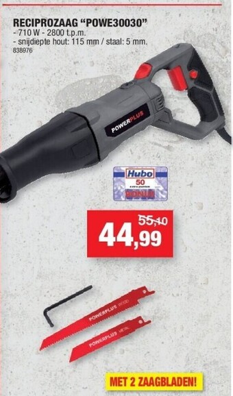 Hubo Reciprozaag “powe30030” aanbieding