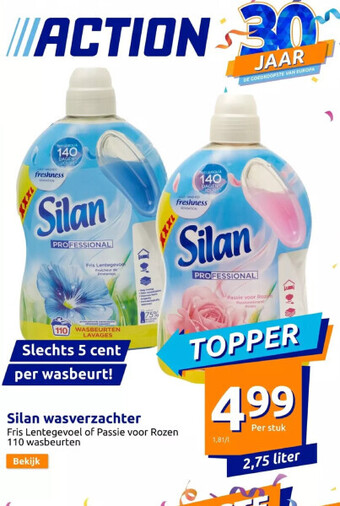 Action Silan wasverzachter aanbieding