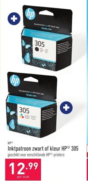 Inktpatroon zwart of kleur hp® 305