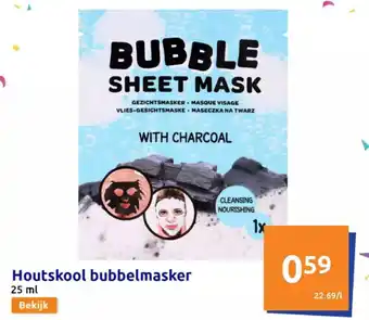 Houtskool bubbelmasker 25 ml