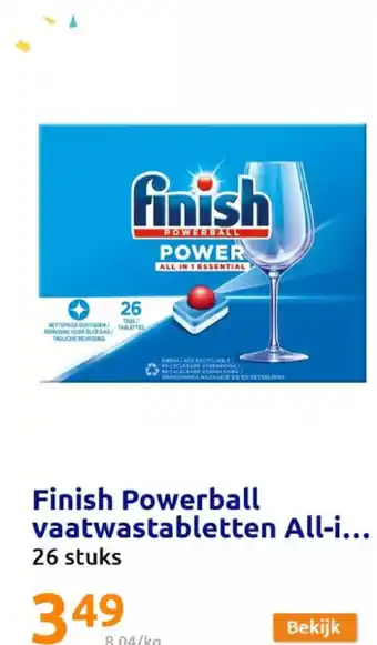 Action Finish powerball vaatwastabletten all-i aanbieding