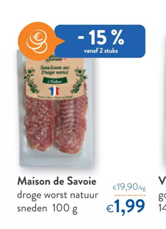 OKay Maison de savoie droge worst natuur sneden 100 g aanbieding