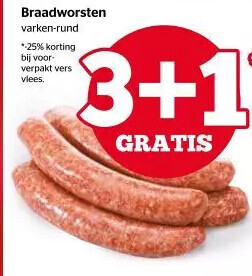Spar Braadworsten aanbieding